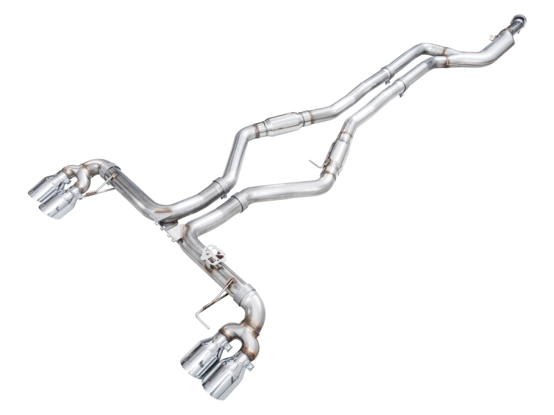 BMW M240i Performance Exhaust - AWE Tuning - Cat Back, Track Edition - Chrome Silver - `22-`26